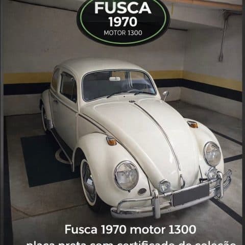 Fusca ano 1970 com certificado de coleção